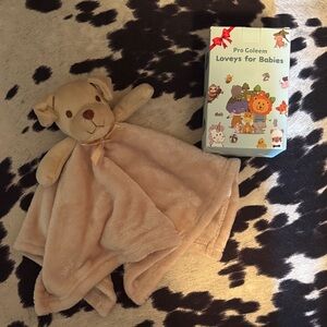 Tan Stuffed Animal Lovey for Babies